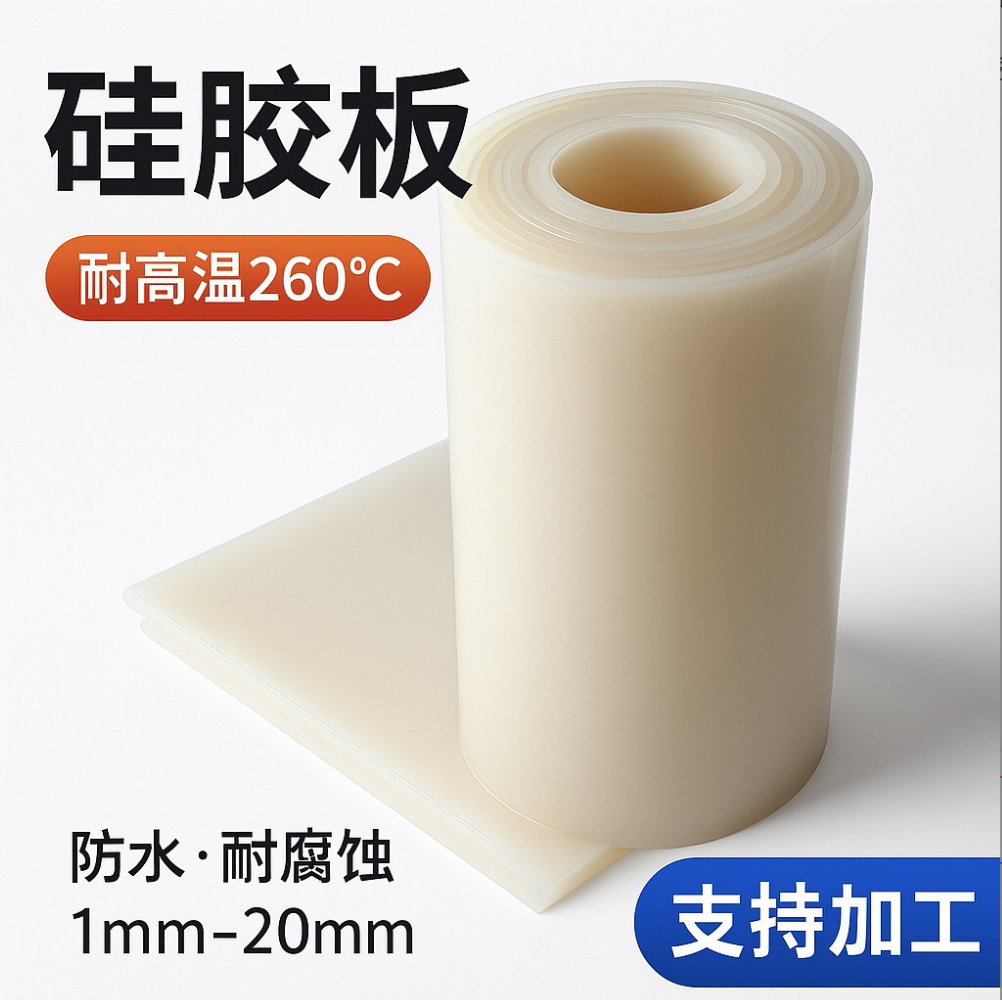 硅胶板发泡食品级耐高温绝缘可雕刻可裁切压模硅橡胶卷板硅胶垫片